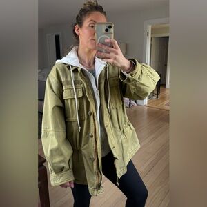 Free People Khaki Utility Jacket